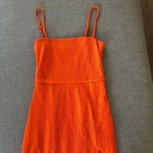 Brand New Showpo Island Babe Mini Dress In Orange